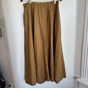 Apart Classic A-Line Long Skirt in Camel